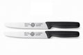 EQUINOX Tomato Knife 13 cm – GGS Solingen Germany Serrated Utility Knife/Knife Set, Ultra Sharp Stainless Steel, Professional Kitchen Knives for Steak, Vegetables & Fruits (Black 1 Knife)